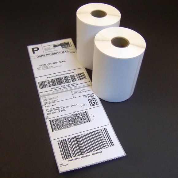 6 Rolls 4x6 Direct Thermal Shipping Labels - 250/roll - Zebra 2844 ZP450 Eltron - Picture 2 of 2